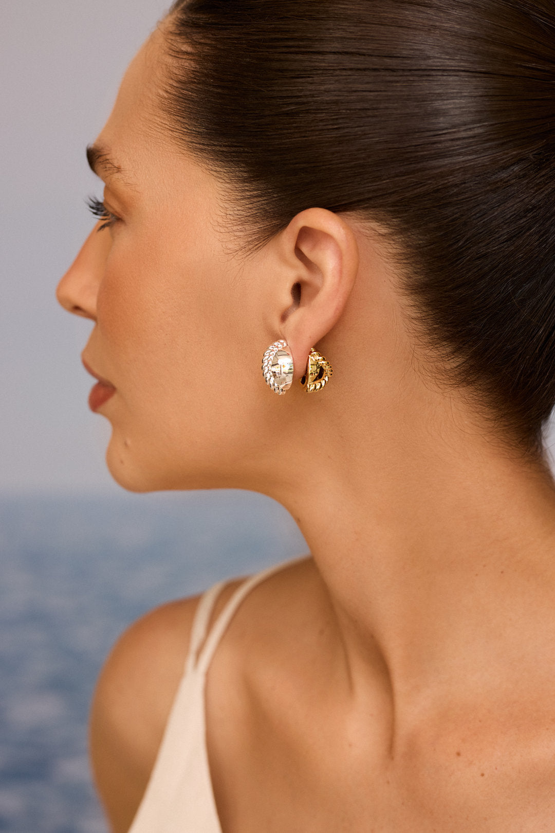 Laço Do Mar Bicolor Earring