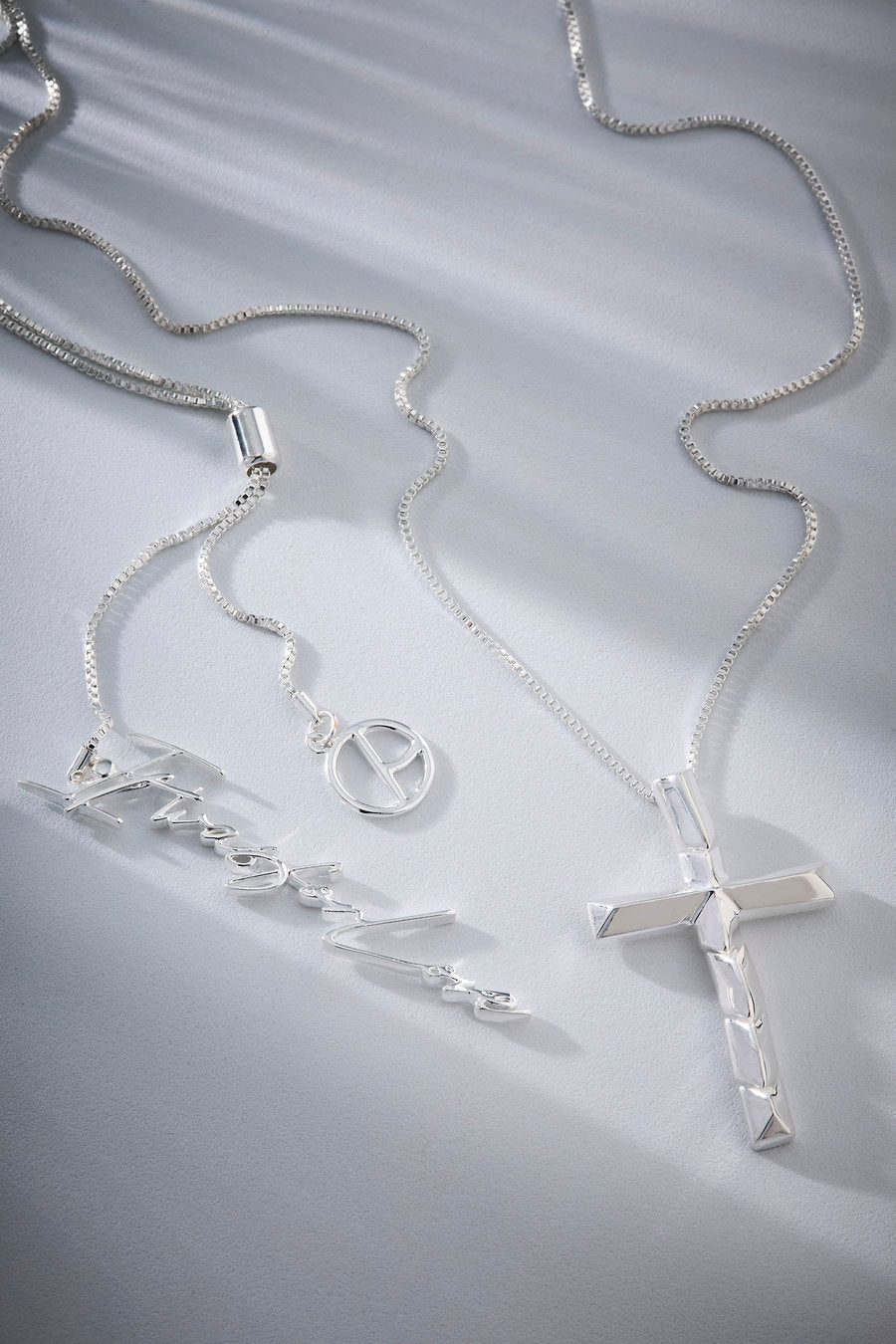silver cross necklace, religious, Catholic, gospel, Christian