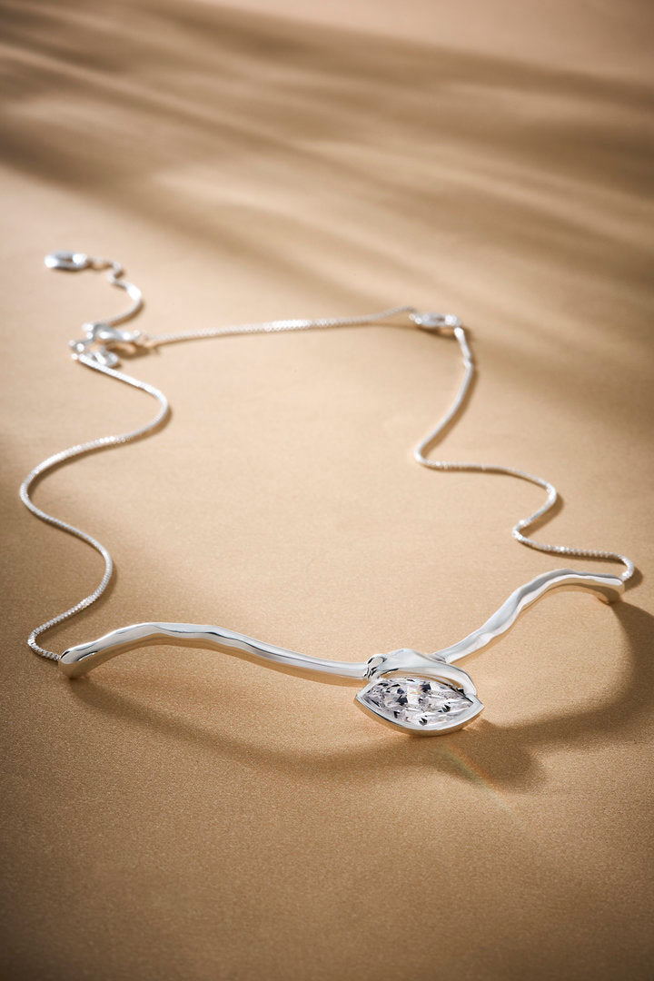 Gabrielle choker with Austrian crystal and organic curves for elegant looks.